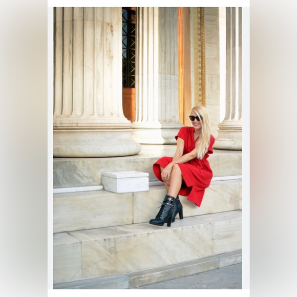 TOP MODA Women High Heel Lace Up Ankle Boots Platform Booties Shoes Size 6 M - Picture 9 of 9